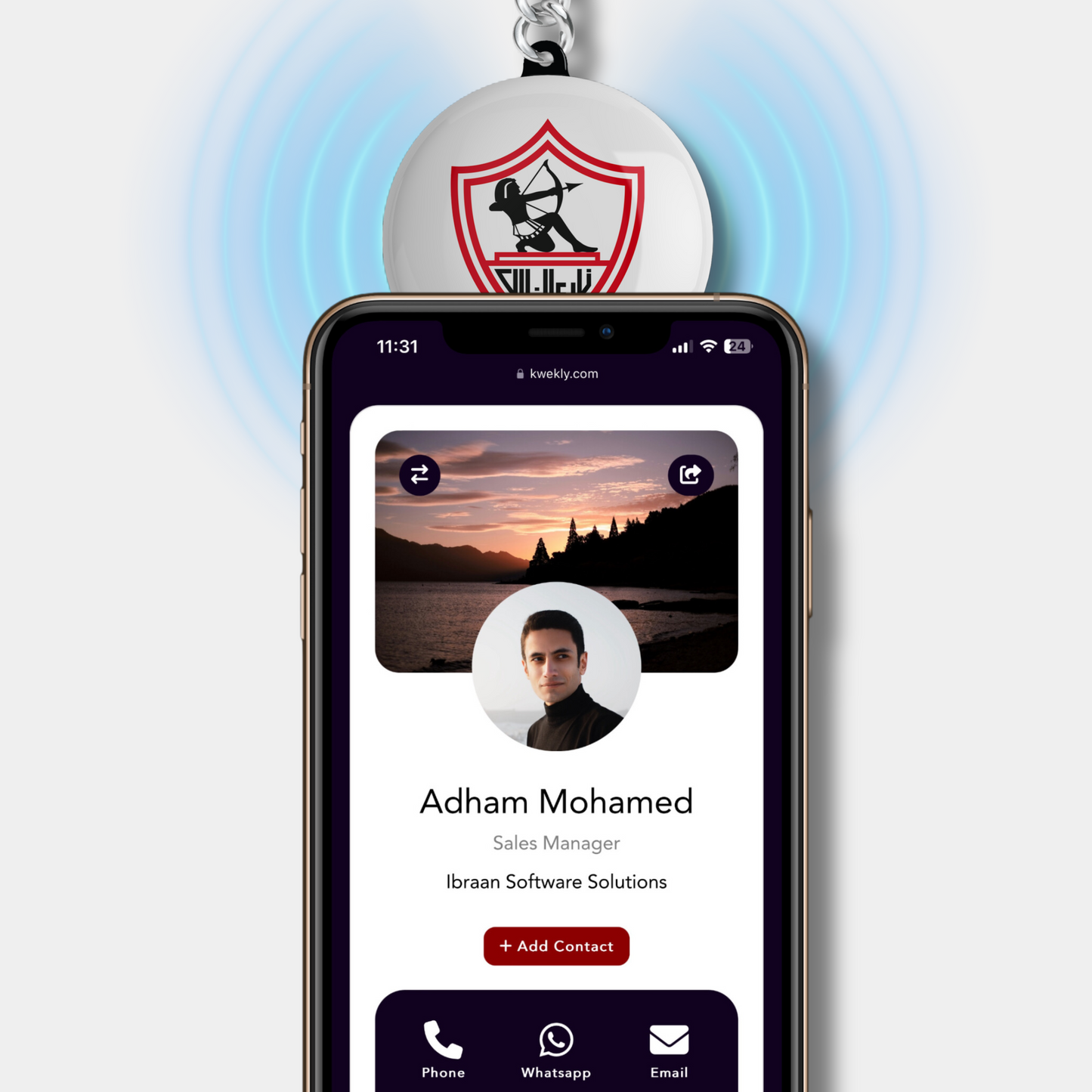 Kwekly Smart Key-Chain (Al-Zamalek Branded)