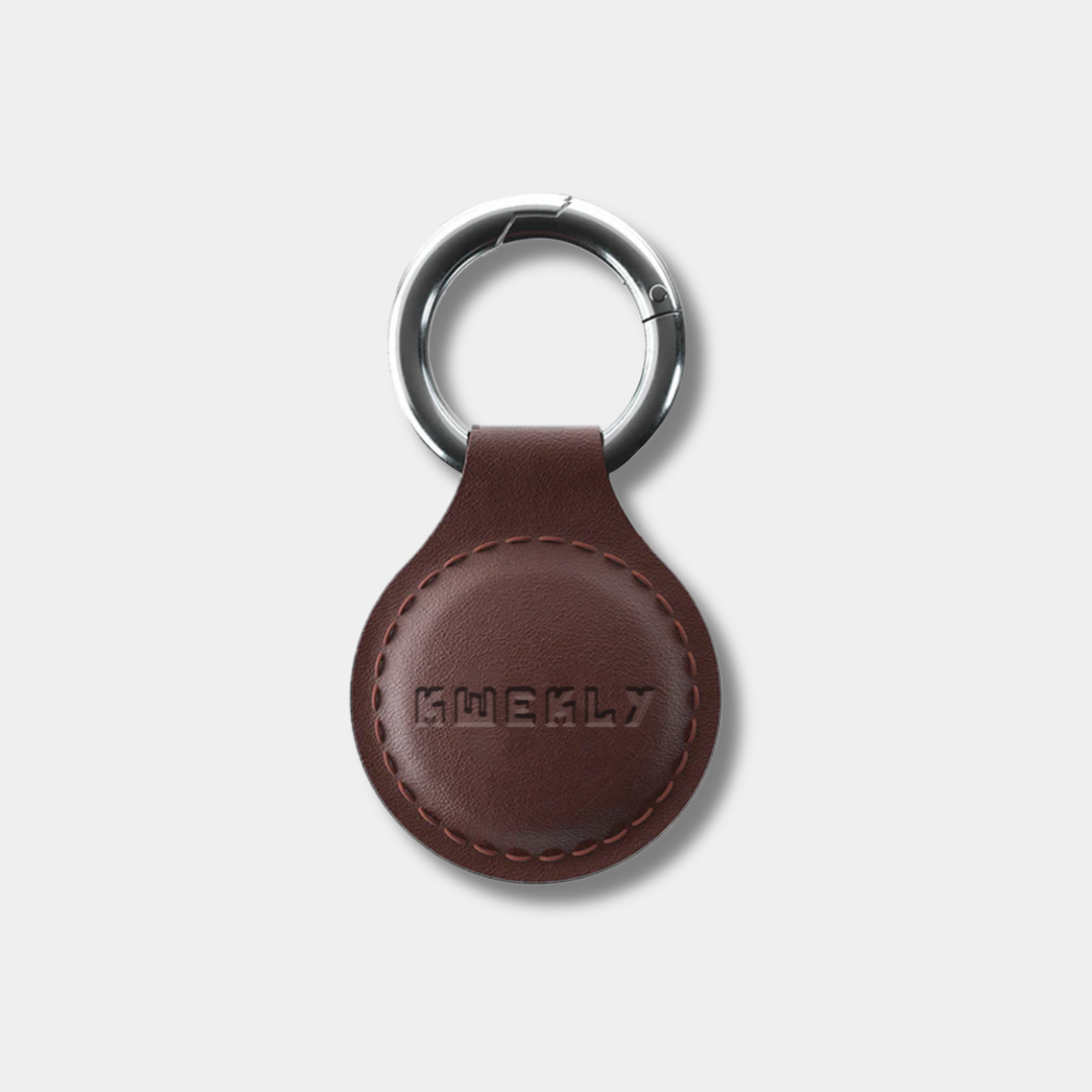 Kwekly Smart Leather Key-Chain — Brown